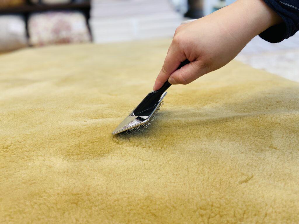 ムートンの毛起こし